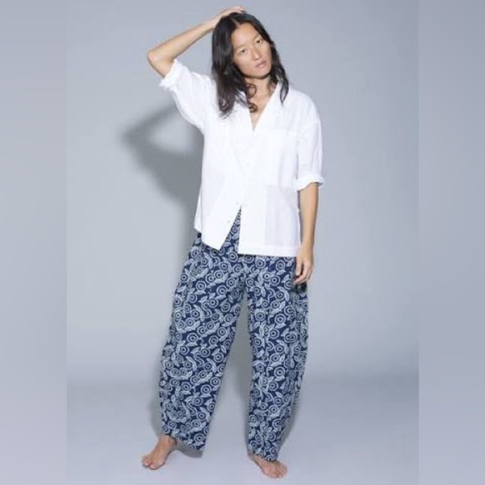Ilana Kohn Abe pant in Indigo Flowers print